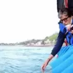 Amitabh Bachchan in Rishikesh: तीर्थनगरी ऋषिकेश में महानायक अमिताभ बच्चन ने किया नौका विहार