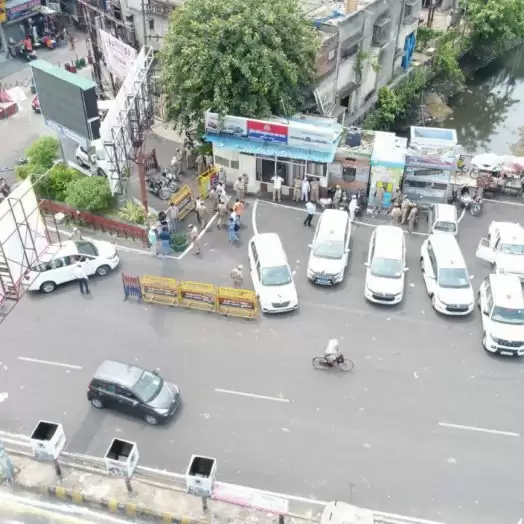 अयोध्या में राम जन्मभूमि पूजन पर सुरक्षा बलों और ड्रोन कैमरे की निगरानी में रहा पूरा मेरठ