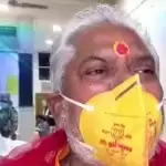 कमल छाप मास्क लगाकर बिहार के कृषि मंत्री ने डाला वोट