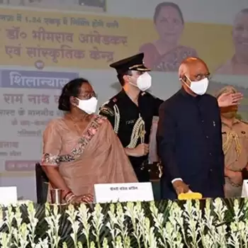 अंबेडकर स्मारक के सहारे दलित वोट पर योगी की नज़र, राष्ट्रपति ने किया शिलान्यास