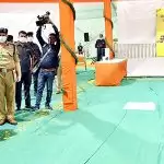 मुख्यमंत्री योगी ने अयोध्या जाकर लिया भूमि पूजन की तैयारियों का जायज़ा
