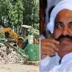 अतीक अहमद द्वारा कब्जाई भूमि पर बने भवन को किया जमींदोज