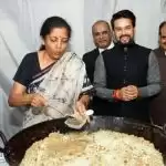 बजट से पहले वित्त मंत्रालय के मुख्यालय में हलवा सेरेमनी