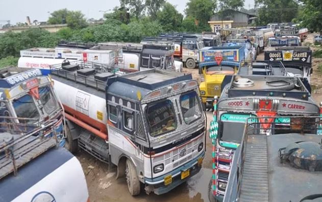 Transport system stalled due to truck drivers' strike