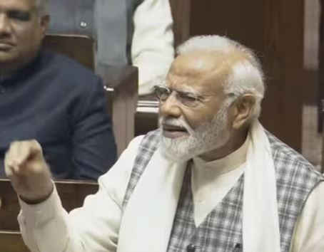 PM Modi made fun of Kharge in Rajya Sabha